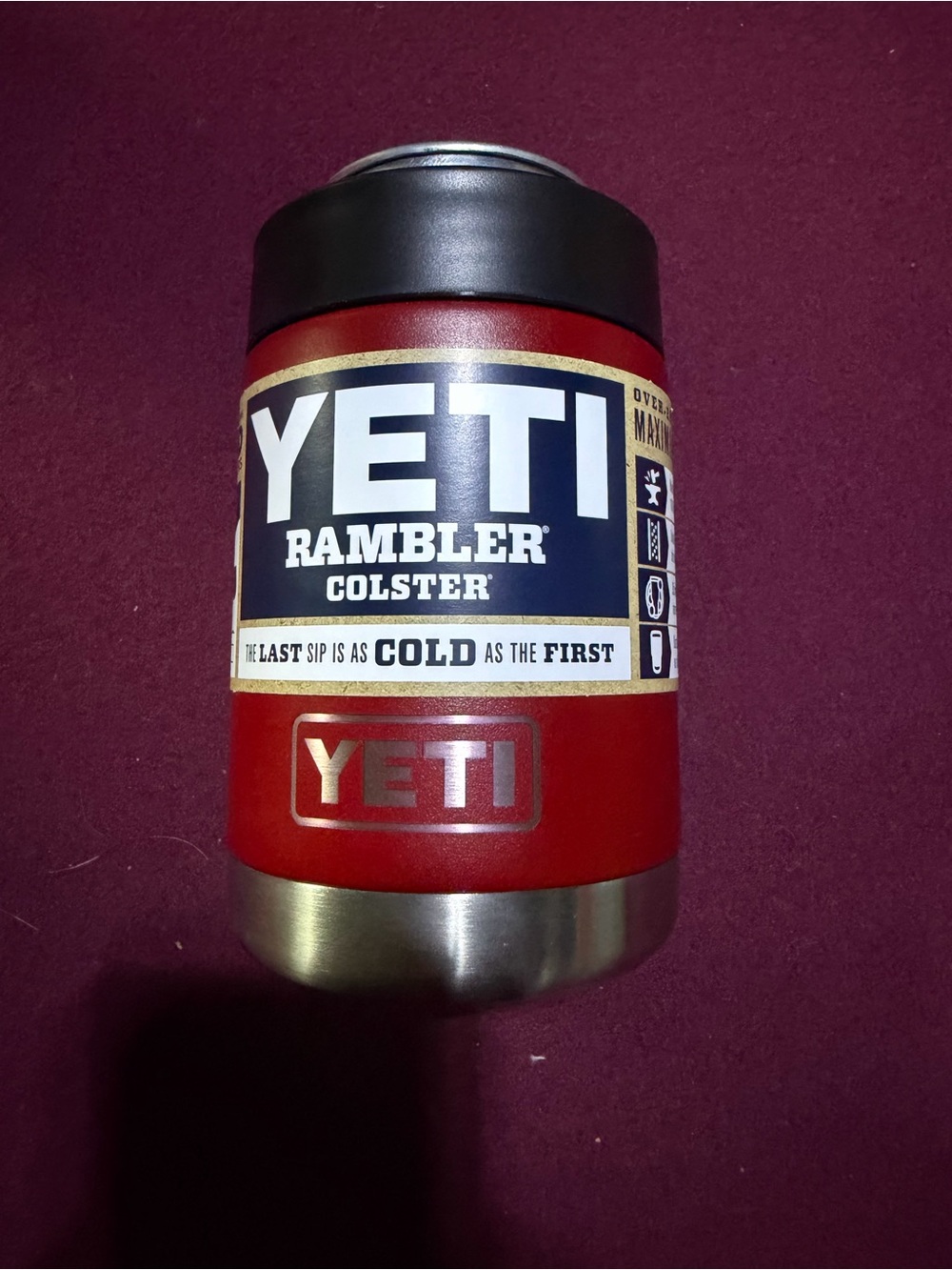 Yeti Rambler Colster - Brick Red NWT